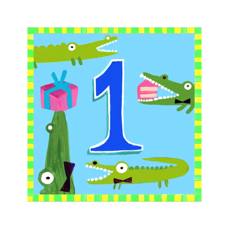 Happy 1st Birthday - Crocodile