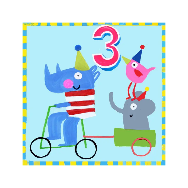 Happy 3rd Birthday - Fun Animals
