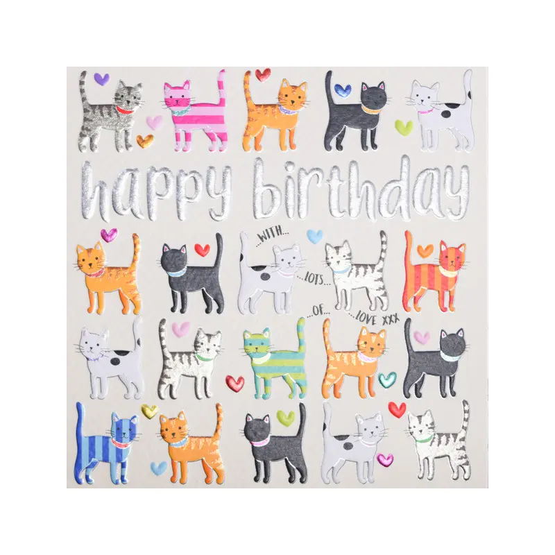 Happy Birthday Card - Cats
