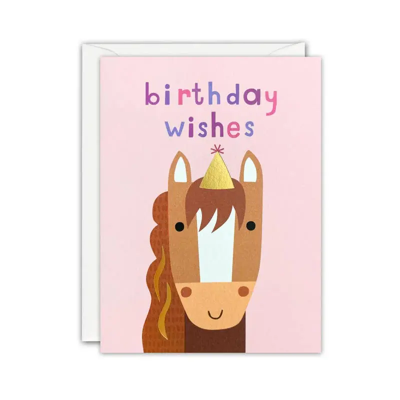 Happy Birthday Horse mini card