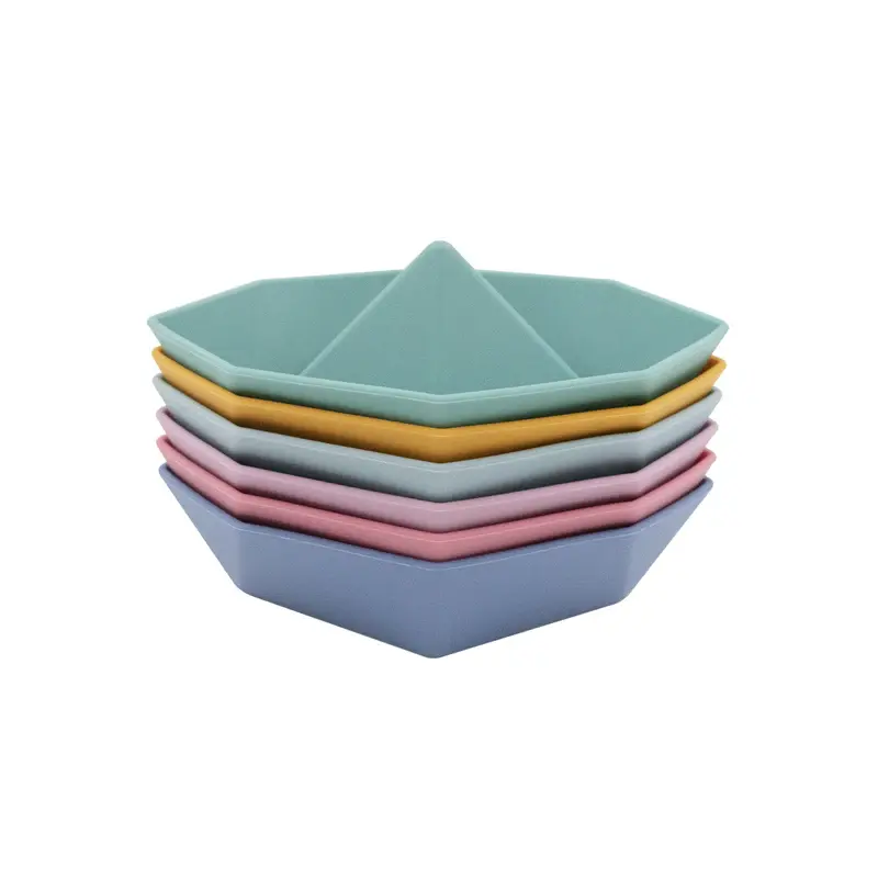 Silicone Origami Bath Boats - 6 pack