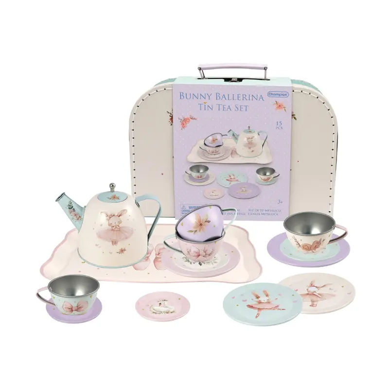 Bunny Ballerina Tin Tea Set 15pcs