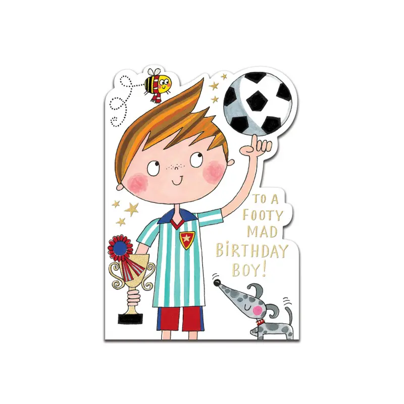 Footy Mad Birthday Boy card