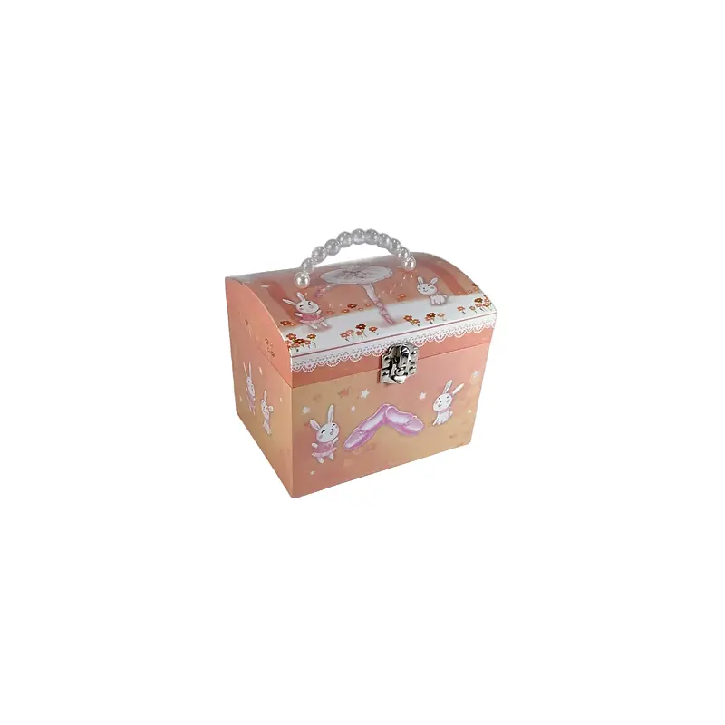Jewellery Box with Pearl Handle - Bunnies with Ballerina - DAN57