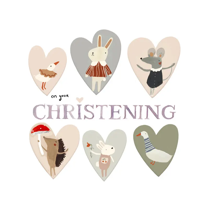 On Your Christening card (Hearts)