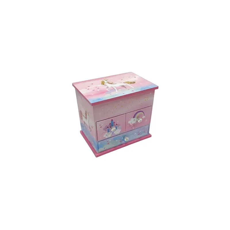 Unicorn 3 Drawer Jewellery Box DAN132