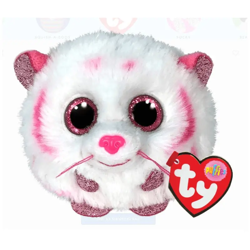 Tabor Pink and White Tiger Puffy