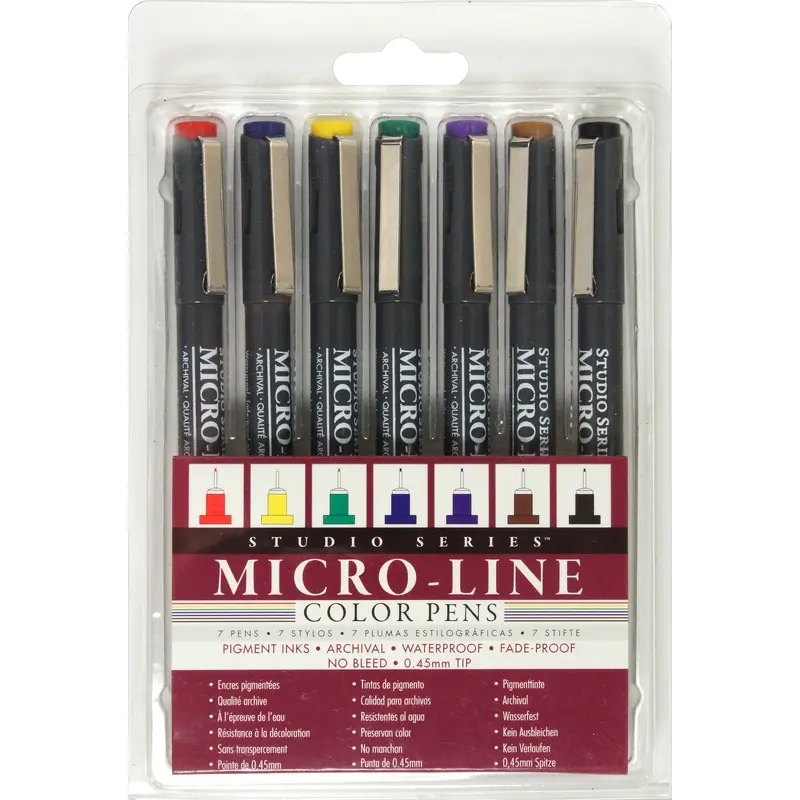 Studio Series: Micro-Line Color Pens - 7 Count