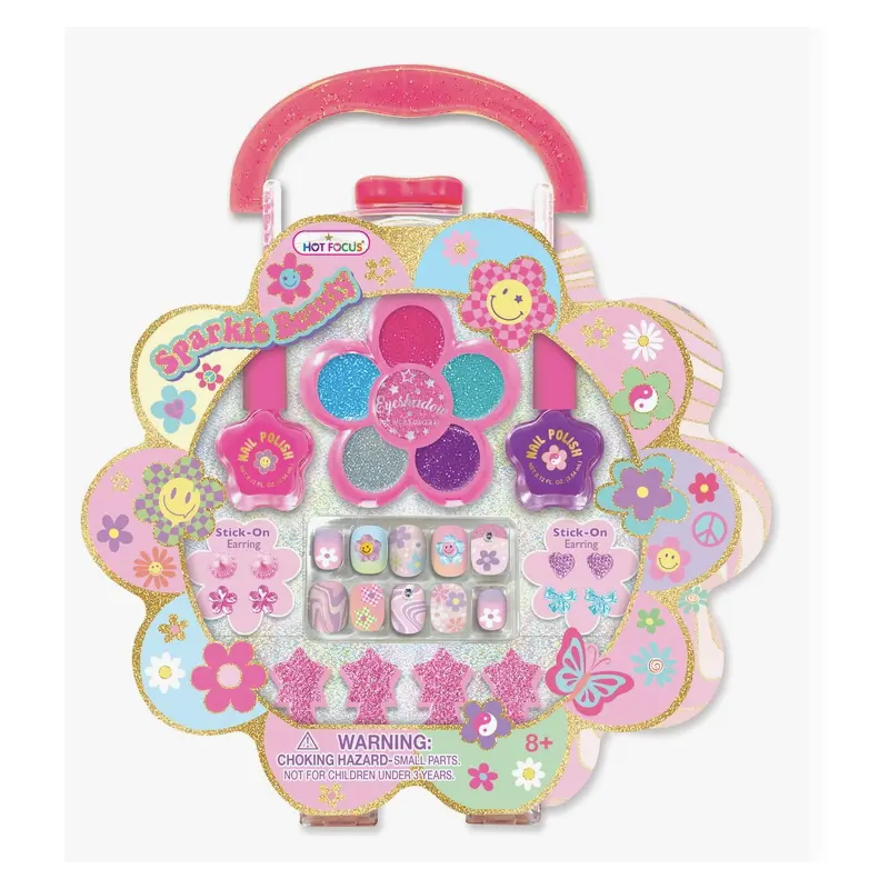 Sparkle Beauty Cosmetic Carry Set - Groovy Flower