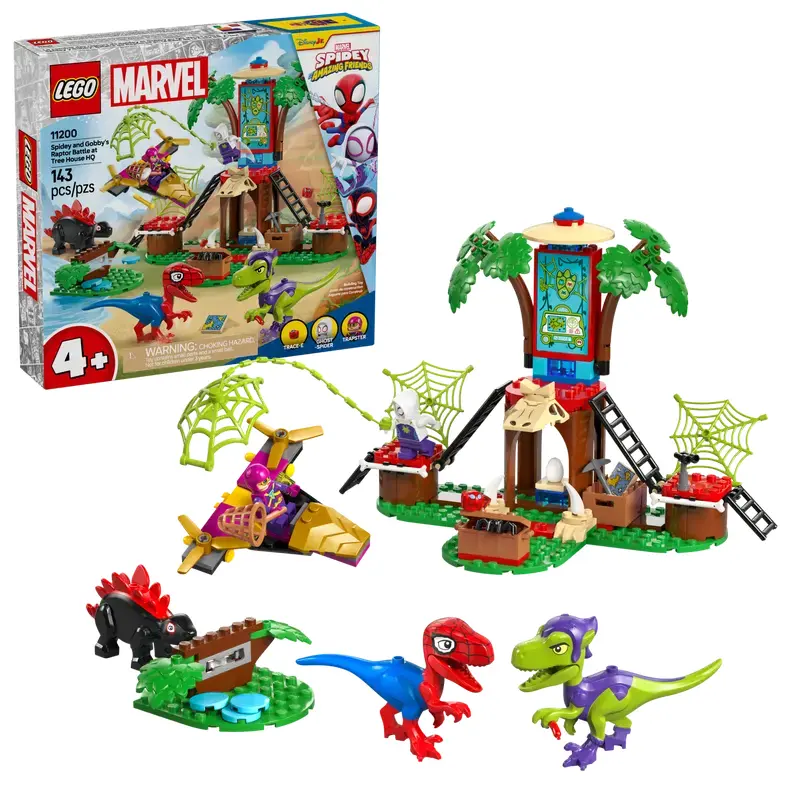 Spidey and Gobby's Raptor Battle at Tree House HQ
