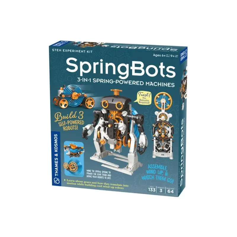 Springbots: 3 in 1 Spring Powered Machines