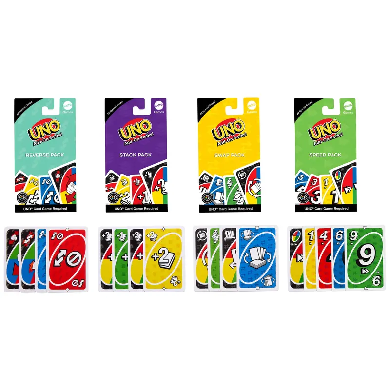 UNO Jogo de Cartas Pacotes Complementares