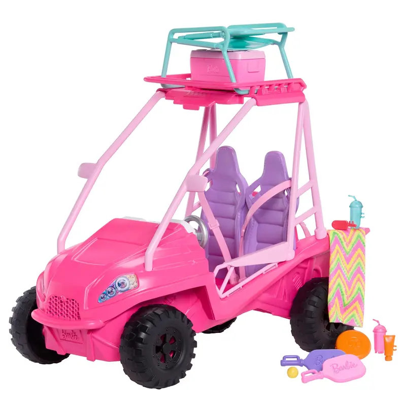Barbie Los Misterios de Barbie: Detectives en la Playa Vehculo de Juguete Buggy de Playa