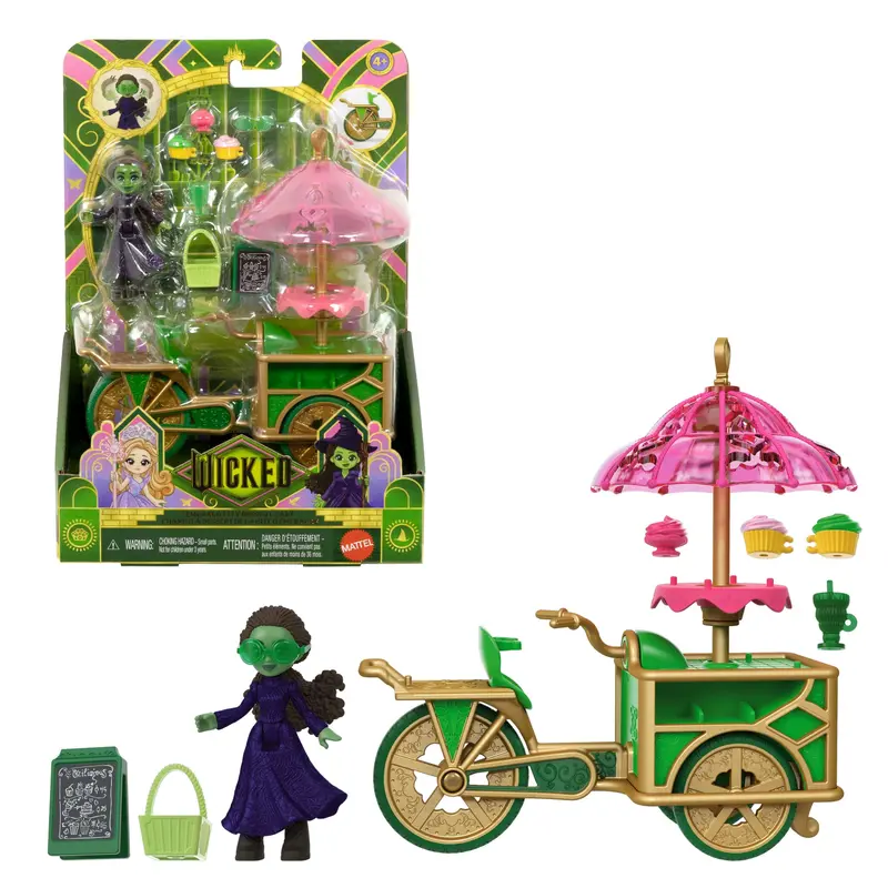 Universal Pictures Wicked Emerald City Dessert Cart Toy With Cart, Small Doll & 7 Accessories