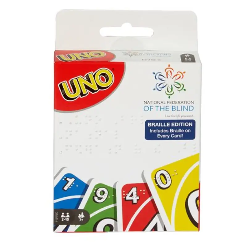 UNO Braille Card Game For Blind & Low Vision Players