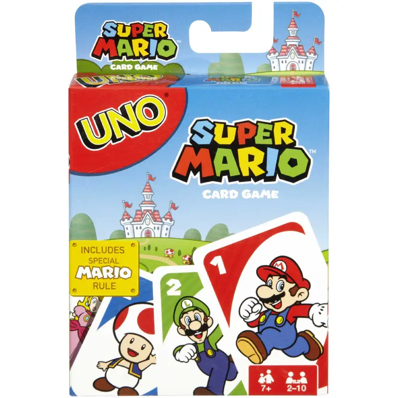 UNO Card Game Super Mario Theme For 2-10 Players Ages 7Y+