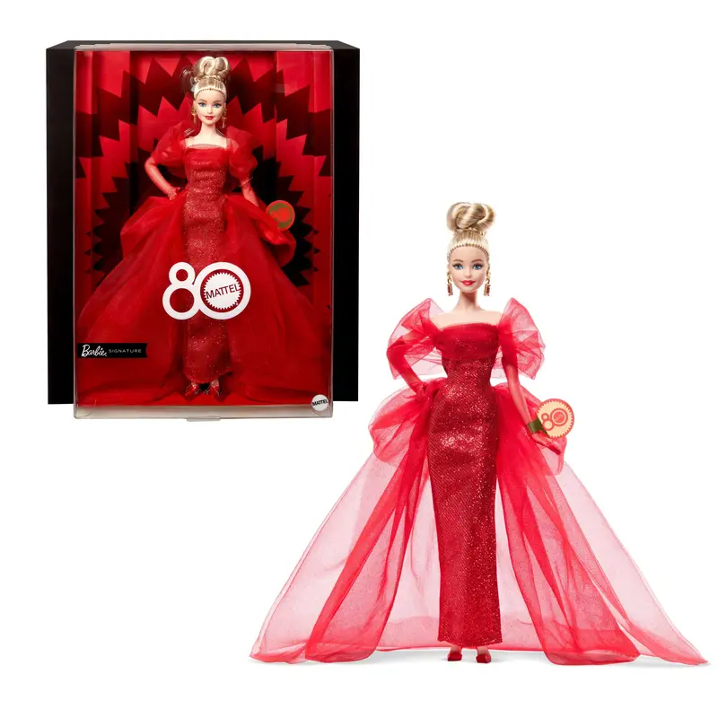 Barbie 80 Eanniversaire de Mattel Poupe