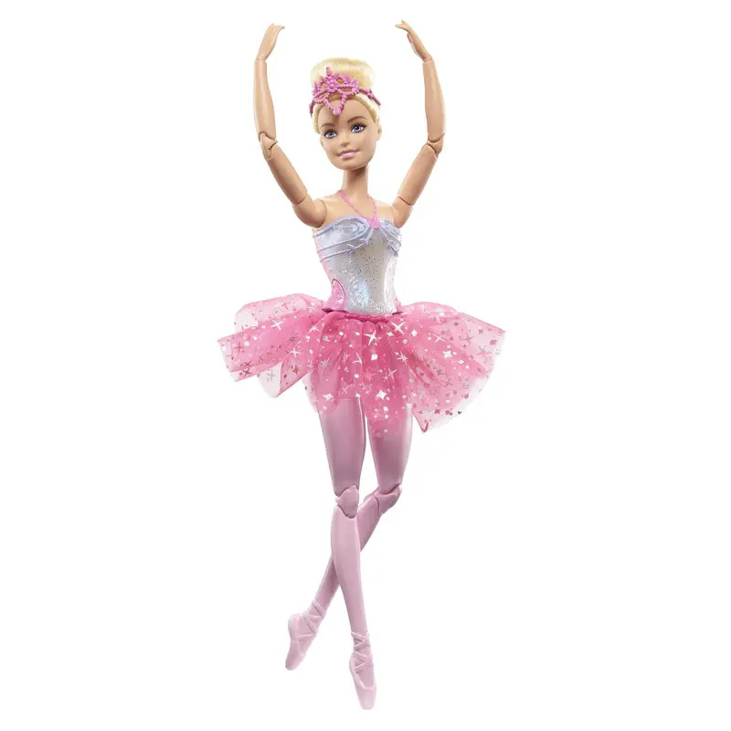 Barbie Dreamtopia Twinkle Lights Ballerina Doll, Blonde With Light-Up Feature Wearing Headband & Tutu