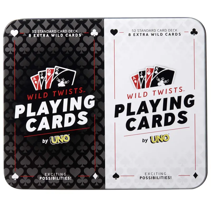 Wild Twists Playing Cards By UNO Brand 2-Pack in Tin