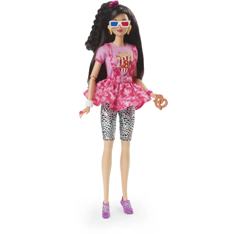 Barbie Doll, Black Hair, 80s-Inspired Movie Night, Barbie Rewind