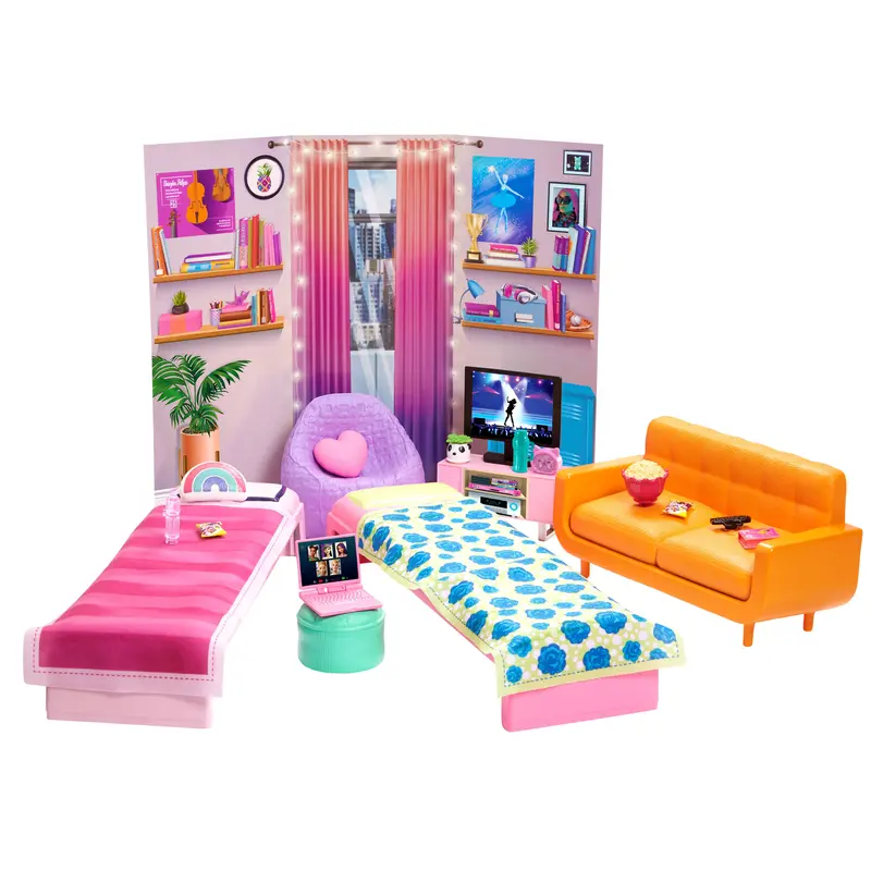 Barbie Grande Ville, Grands Rves Coffret de Jeu Chambre Dtudiantes