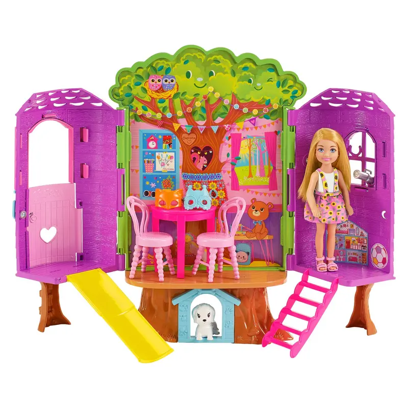 Barbie Chelsea Cabane Dans Les Arbres Coffret Poupe Chelsea et Chiot