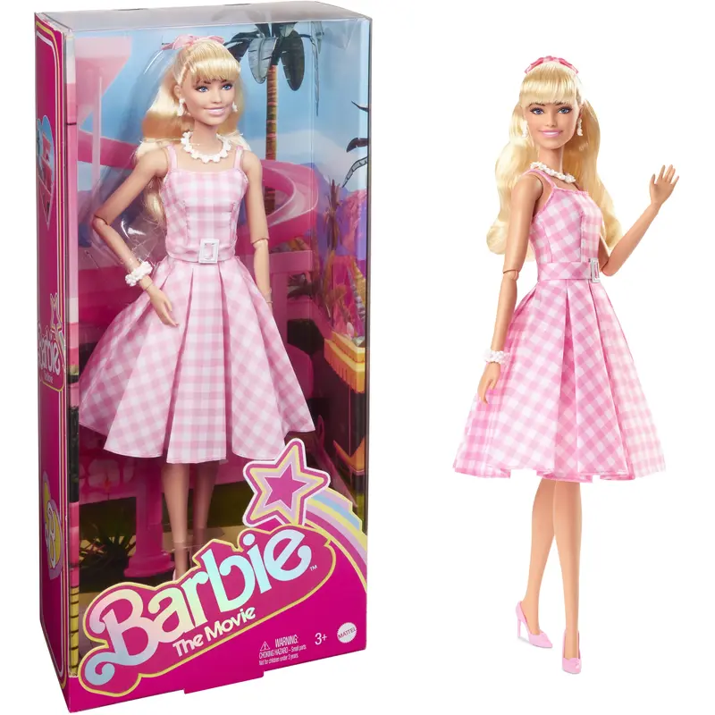 Barbie Film Poupe de Coll. Robe de Guingan Rose, Margot Robbie