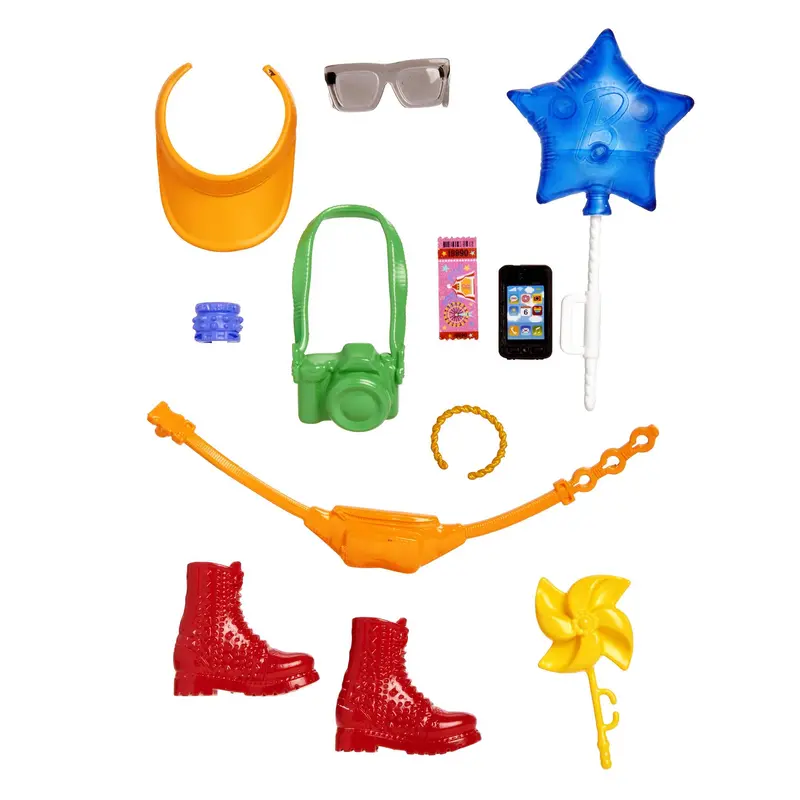 Barbie Accessories, Storytelling Pack For Barbie Dolls, Amusement Park Theme