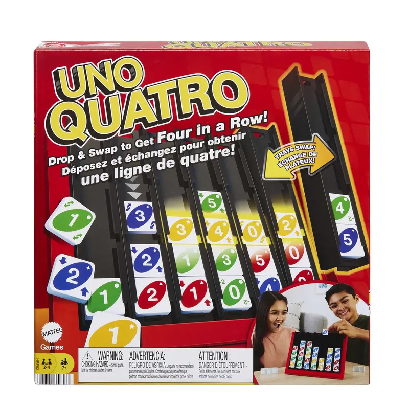 UNO Quatro Jeu Pour Adultes, Familles et Soires de Jeux