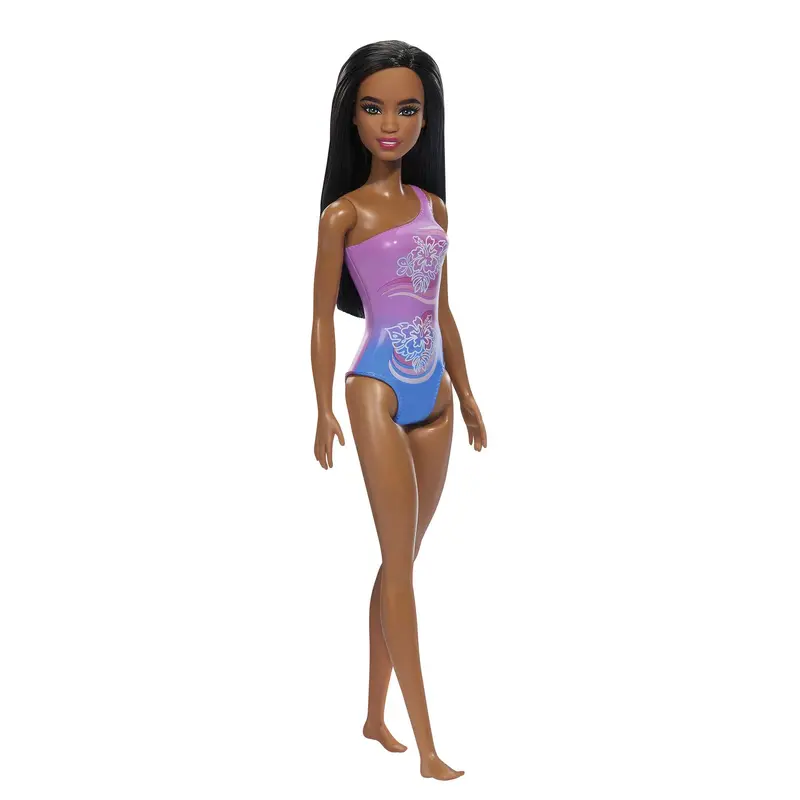 Barbie Fashion & Beauty Mueca Playa con Traje de Bao Morado
