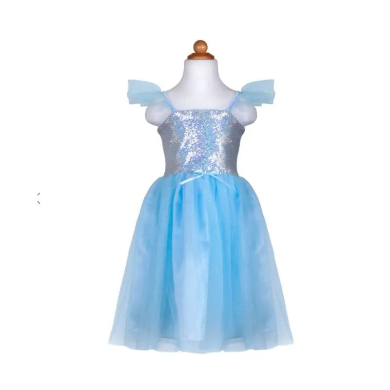 Sequins Princess Dress Blue Size 5/6