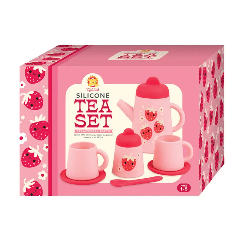 Silicone Tea Set - Strawberry  Patch