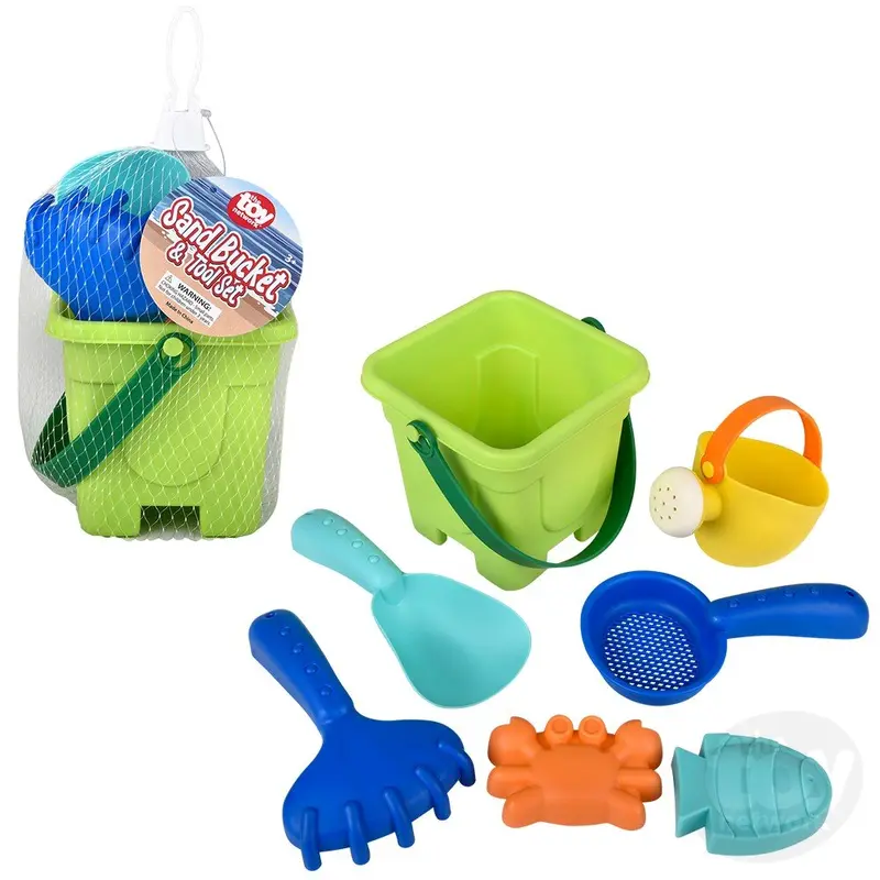 Sand Bucket And 6 pc Tool Set