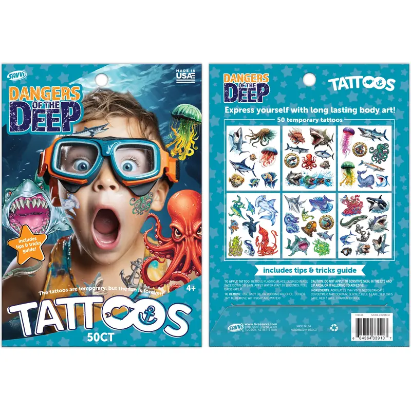 Savvi Sea Creature Tattoo Pouch (Sold Separately)