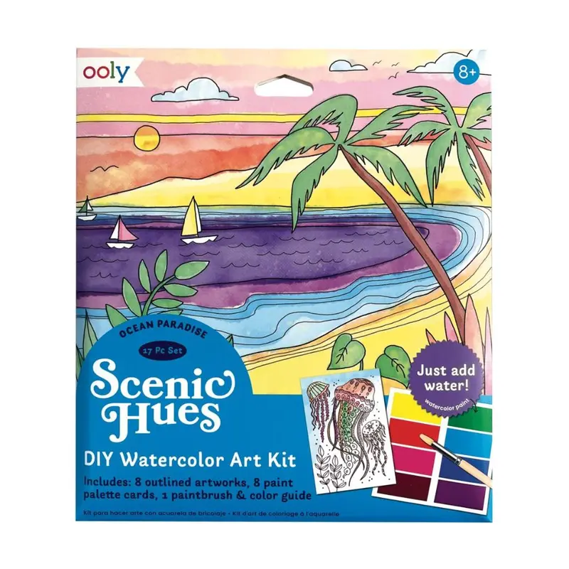 Scenic Hues D.I.Y. Watercolor Art Kit  - Ocean Paradise