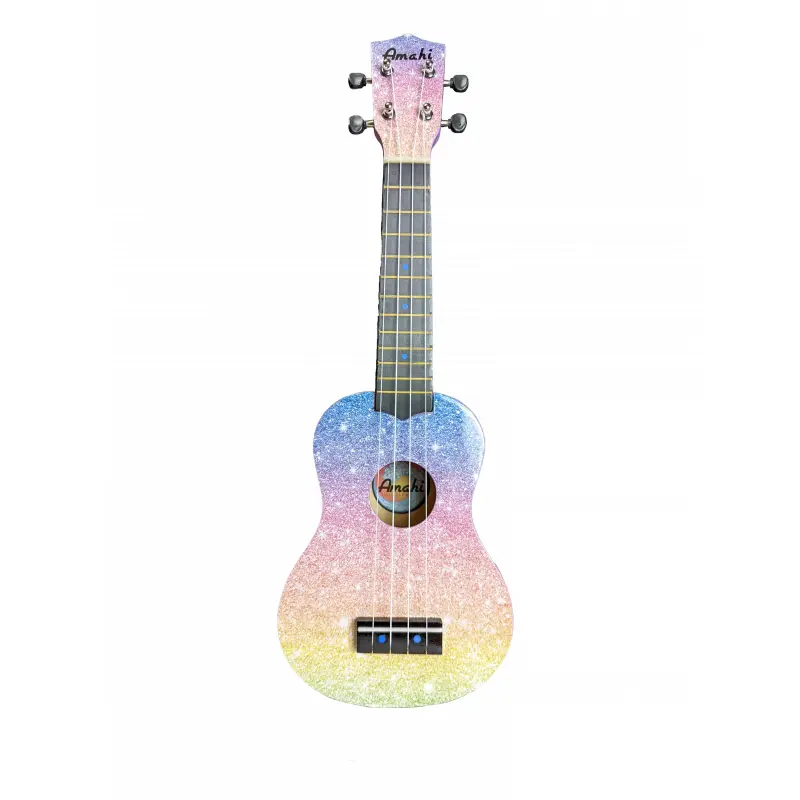 Amahi Soprano Ukulele w/Rainbow Glitter Design