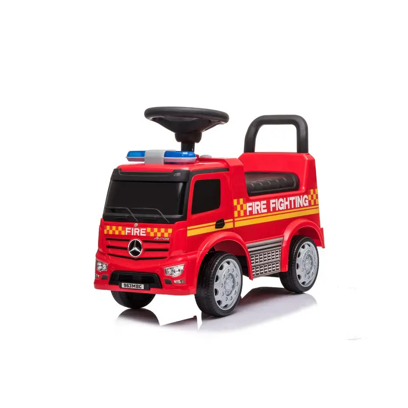 Red - Mercedes Benz Antos Foot To Floor Fire Truck 1 Seater