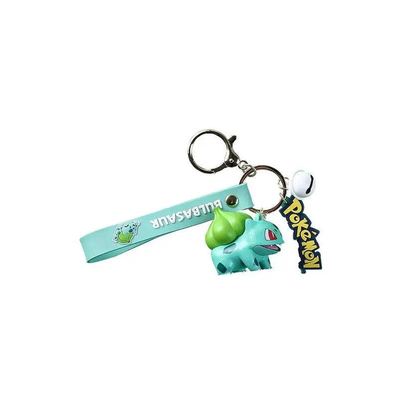 Pokemon Bulbasaur 3-D Keychain W/ Printed Strap