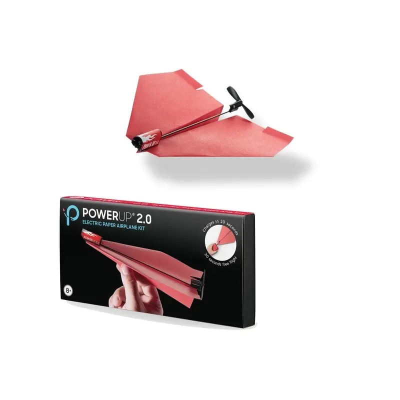 Powerup 2.0 Paper Airplane Conversion Kit - Starter Pack - Red