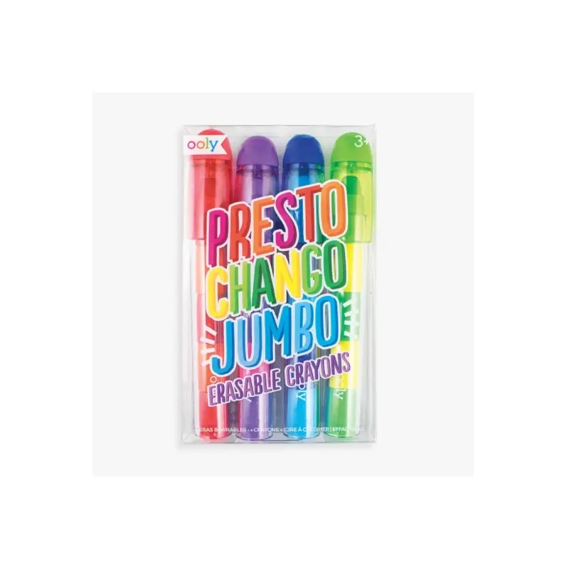 Presto Chango Jumbo Erasable Crayons: Set of 4