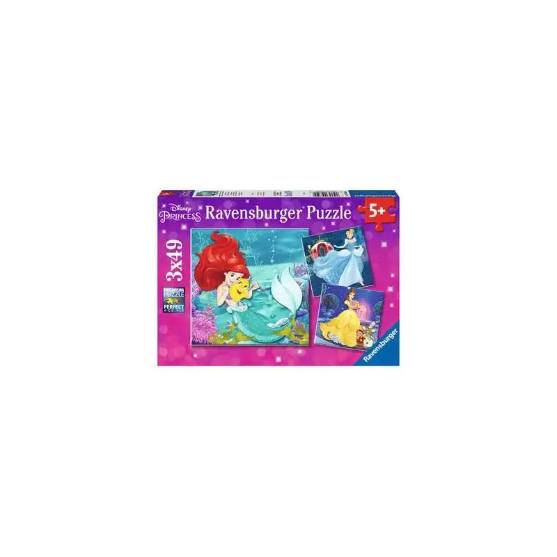 Princesses Adventure 3 x 49 pc  Puzzle