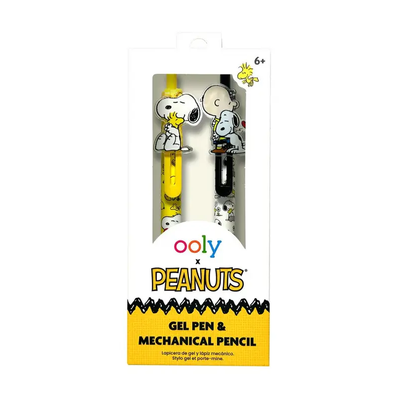 Ooly X Peanuts: 3 Color Erasable Gel Pen & Mechanical Pencil - Set of 2
