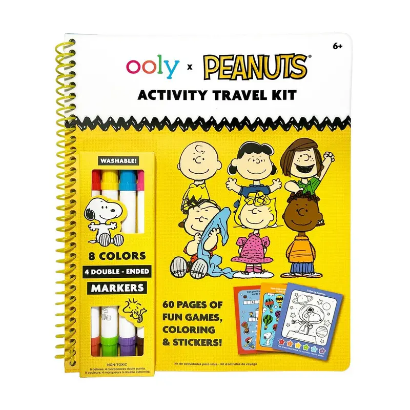 OOLY X Peanuts: Activity Travel Kit & Double-Ended Markers