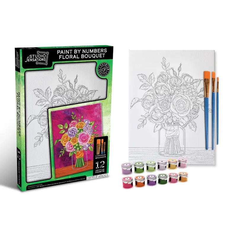 Paint by Numbers Art Kit - Floral Vase