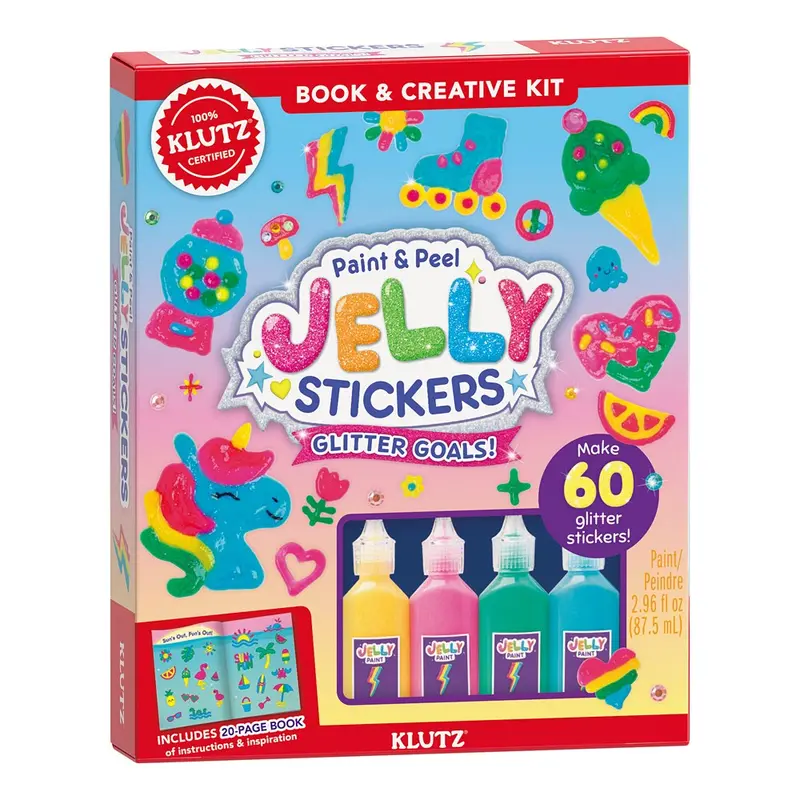 Paint & Peel Jelly Stickers: Glitter Goals