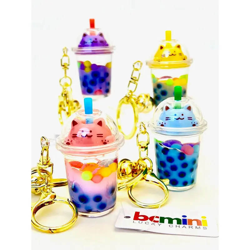 Pastel Cat Boba Floaty Key Charm (Sold Separately)