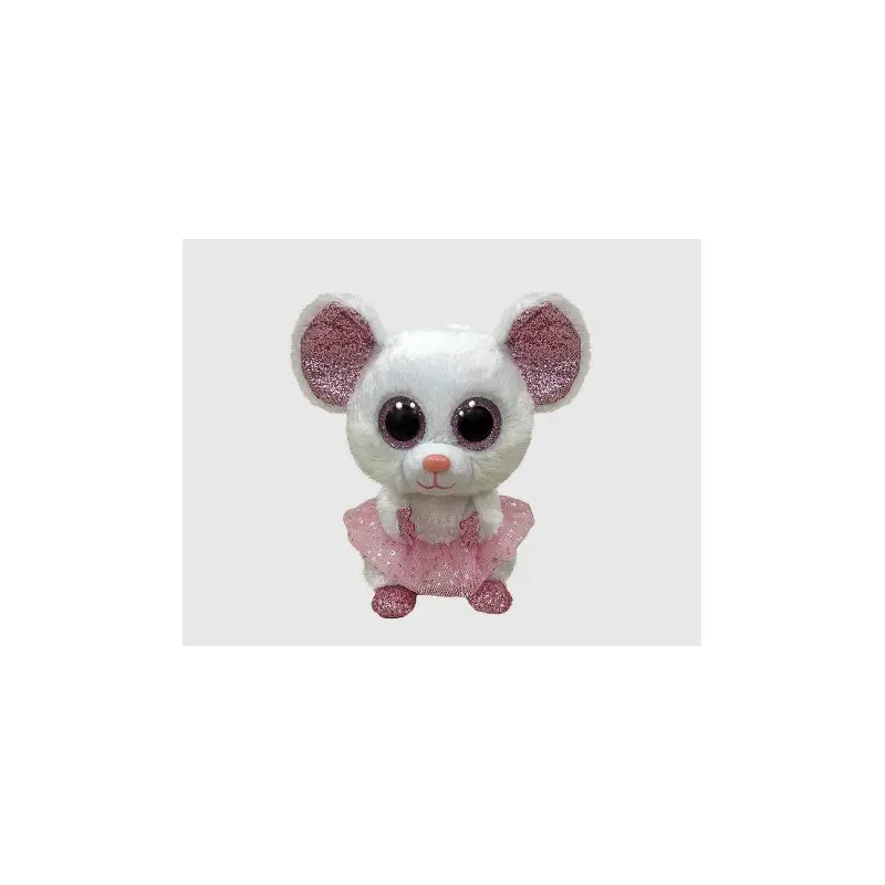 Nina White Ballerina Mouse Beanie Boo