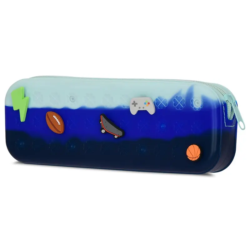 Ocean Waves Charmed Jelly Pencil Case -TGTG