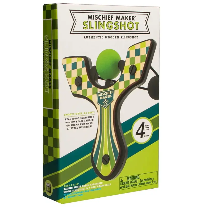 Mischief Maker Slingshot: Racing Series - Green Checkered