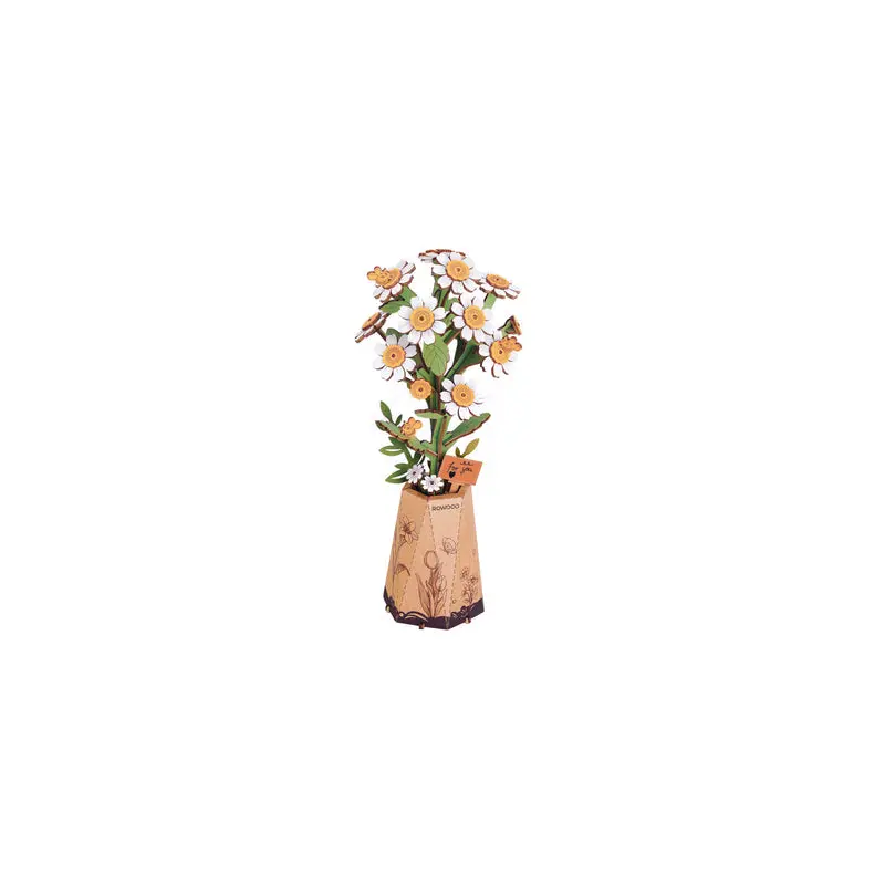 Modern Wooden Puzzle: Chamomile